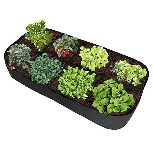 ASSR Fabric Raised Garden Bed, 135 Gallon 8 Holes Rectangle Breathable Planting Container Grow Bag Planter Pot for Plants, Flowers and Vegetables - Image 1