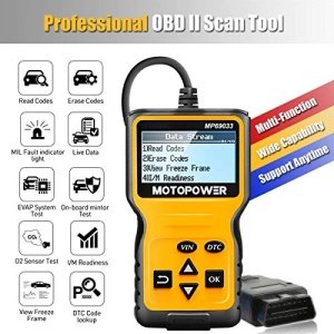 MOTOPOWER MP69033 Car OBD2 Scanner Code Reader Engine Fault Code Reader Scanner CAN Diagnostic Scan Tool for All OBD II Protocol Cars Since 1996, Yellow - Image 7