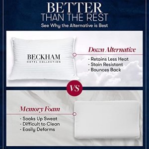 Beckham Hotel Collection Bed Pillows for Sleeping - Queen Size, Set of 2 - Cooling, Luxury Gel Pillow for Back, Stomach or Side Sleepers - Image 2