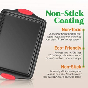 Nutrichef w/Heat Red Silicone Handles, Oven Safe, 3 Piece Set - Image 6