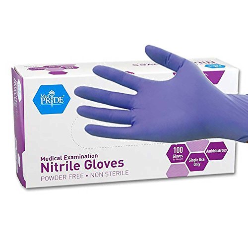 51ZPMvusYDL.jpg MedPride Powder-Free Nitrile Exam Gloves, Medium, Box/100 - Image 1