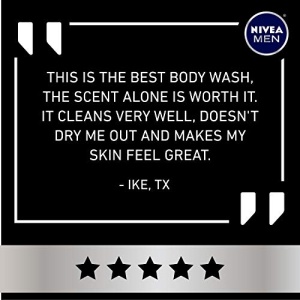 NIVEA MEN DEEP Active Clean Charcoal Body Wash, Cleansing Body Wash with Natural Charcoal, 3 Pack of 16.9 Fl Oz Bottles - Image 4