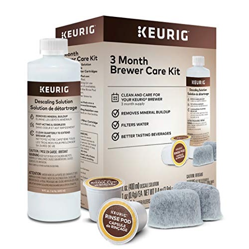 Keurig 3-Month Brewer Maintenance Kit Includes Descaling Solution, Water Filter Cartridges & Rinse Pods, Compatible Classic/1.0 & 2.0 K-Cup Coffee Makers, 7 Count - Image 1