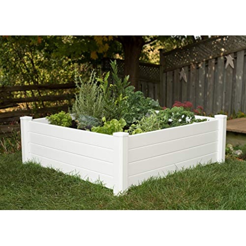NuVue Products Raised 48 by 48 by 15-Inch Garden Box Kit, Extra Tall, White - Image 9