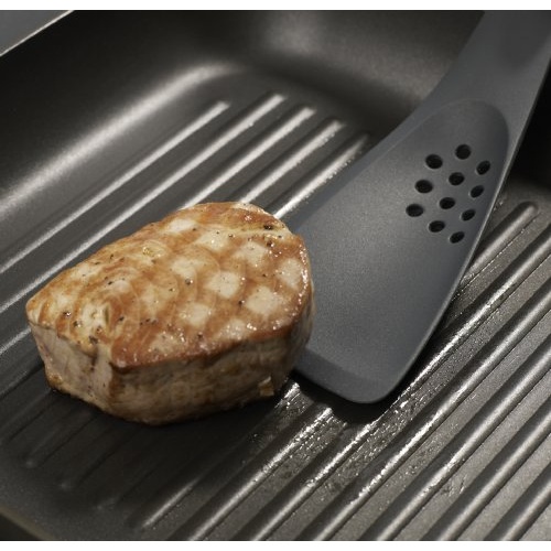 Joseph Joseph Uni-Tool 5-In-1 Utensil Slotted Solid Spoon Spatula Turner Slicer Kitchen All-In One Space Saving, Gray 12 long - Image 8