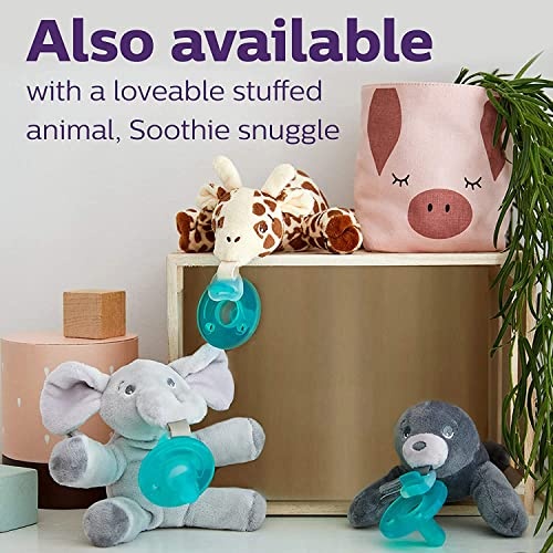 Philips AVENT Soothie Pacifier, 0-3 Months, Green, 4 Pack, SCF190/41 - Image 7