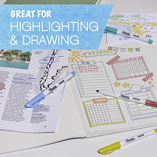 Sharpie S-Note Creative Markers, Highlighters, Assorted Colors, Chisel Tip, 24 Count - Image 8