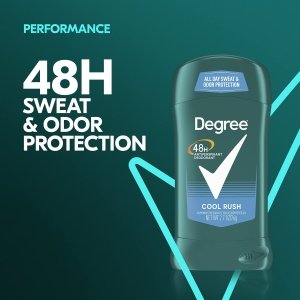 Degree Men Antiperspirant Deodorant 48-Hour Odor Protection Cool Rush Mens Deodorant Stick, 2.7 Oz (Pack of 6) - Image 9