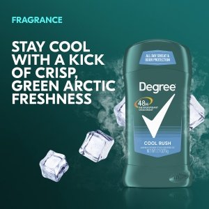 Degree Men Antiperspirant Deodorant 48-Hour Odor Protection Cool Rush Mens Deodorant Stick, 2.7 Oz (Pack of 6) - Image 10
