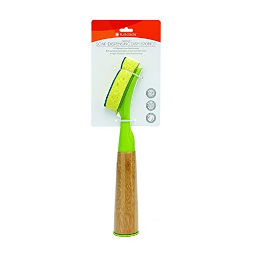 Full Circle Suds Up Soap Dispensing Dish Sponge with Bamboo Handle, 3 oz - Image 7