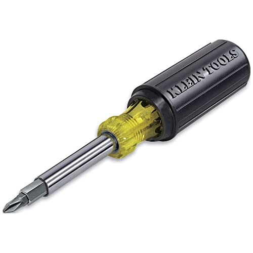 Klein Tools 32500 11-in-1 Screwdriver / Nut Driver Set, 8 Bits (Phillips, Slotted, Torx, Square), 3 Nut Driver Sizes, Cushion Grip Handle - Image 1