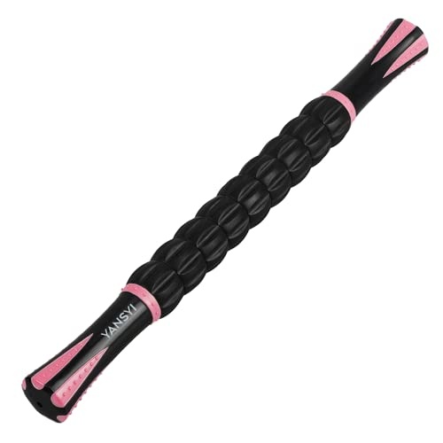 Yansyi Muscle Roller Stick for Athletes - Body Massage Roller Stick - Release Myofascial Trigger Points Reduce Muscle Soreness Tightness Leg Cramps & Back Pain for Physical Therapy & Recovery (Pink) - Image 1