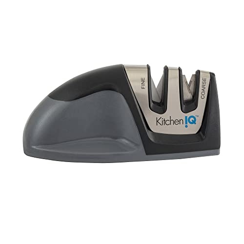 KitchenIQ 50009 Edge Grip 2-Stage Knife Sharpener, Black - Image 1