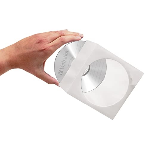 Verbatim CD/DVD Paper Sleeves-with Clear Window 100pk - Image 3