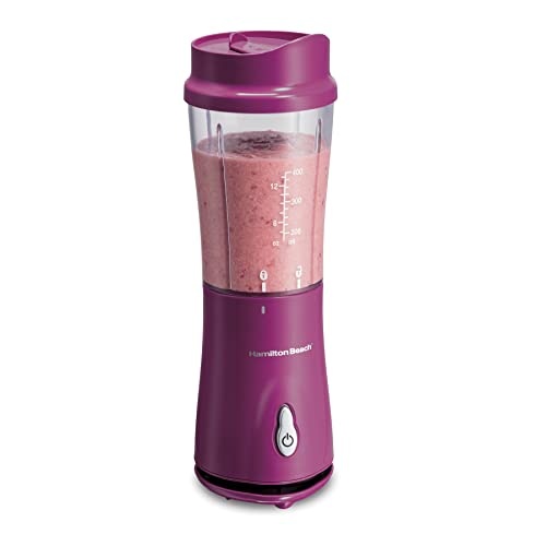 Hamilton Beach Shakes and Smoothies with BPA-Free Personal Blender, 14 oz, Raspberry - Image 1