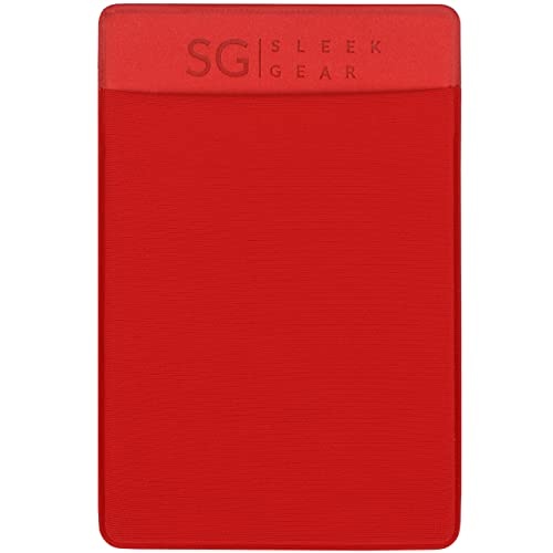 Sleek Gear Slim Wallet for Men & Women, Minimalist Wallet, Thin Wallet, Card Holder, Business Card Holder, Credit Card Wallet, ID Holder, Front Pocket Wallet with 2 Card Slots (Red) - Image 1