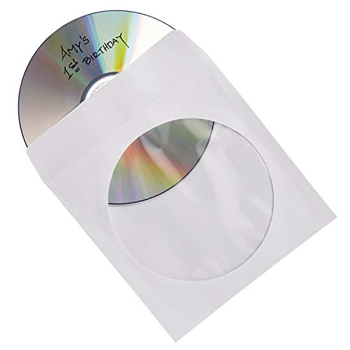 Verbatim CD/DVD Paper Sleeves-with Clear Window 100pk - Image 2