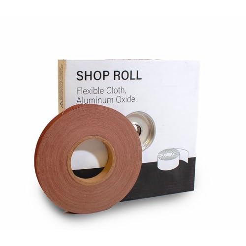 VSM Abrasives Shop Roll, 1 inch x 50 Yard, 80 Grit (Medium), Aluminum Oxide Abrasive Cloth Roll, F Weight Flexible Cotton Backing, Red and Brown Color, for Multifaceted Grinding Tasks - Image 8