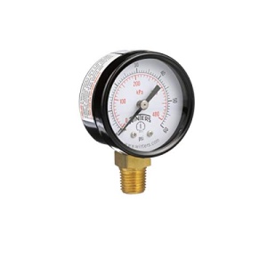 Winters 2 inch Dial Size, Economy Utility Dry Pressure Gauge, Brass Internals, Black Steel Case, Dual Scale 30 inch Hg-0 Vac/kPa, 3-2-3% Accuracy, 1/8 inch NPT Bottom Mount, Vacuum Pressure Gauge - Image 2