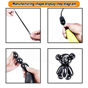 260 Long Balloons 100 Pack Twisting Animal Balloons Thickening Latex Modeling Long Magic Balloons for Animal Model Weddings Birthdays Festival Party Decorations (black) - Image 6