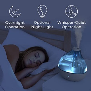 Pure Enrichment® MistAire™ Ultrasonic Cool Mist Humidifier - Quiet Air Humidifier for Bedroom, Nursery, Office, & Indoor Plants - Lasts Up To 25 Hours, 360° Rotation Nozzle, Auto Shut-Off, Night Light - Image 5