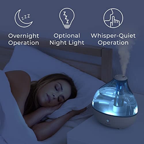 Pure Enrichment® MistAire™ Ultrasonic Cool Mist Humidifier - Quiet Air Humidifier for Bedroom, Nursery, Office, & Indoor Plants - Lasts Up To 25 Hours, 360° Rotation Nozzle, Auto Shut-Off, Night Light - Image 5