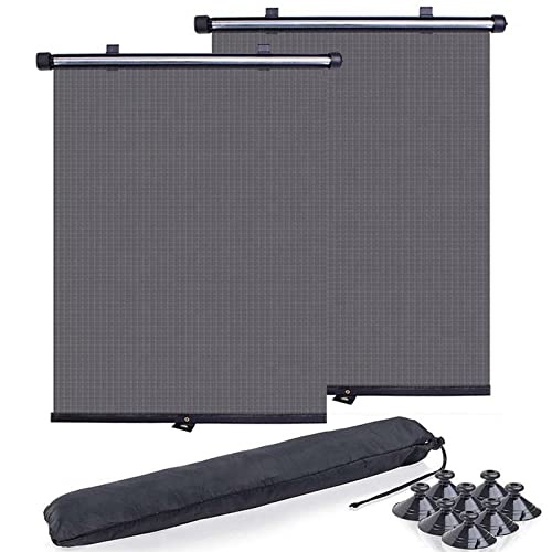Car Window Shades, 2 Pack Car Window Shade for Baby, Retractable Car Sun Shade, Sun Shade for Car Window Effectively Block UV Rays and Harsh Sunlight, Car Window Shades for Side Window (15.7"x18.5") - Image 1
