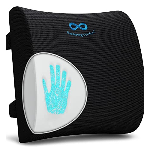 Everlasting Comfort Lumbar Support Pillow for Office Chair, Car, Desk - Back Pain, Posture Cushion - Image 1