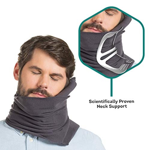 trtl Pillow - Scientifically Proven Super Soft Neck Support Travel Pillow - Machine Washable (Grey) - Image 5
