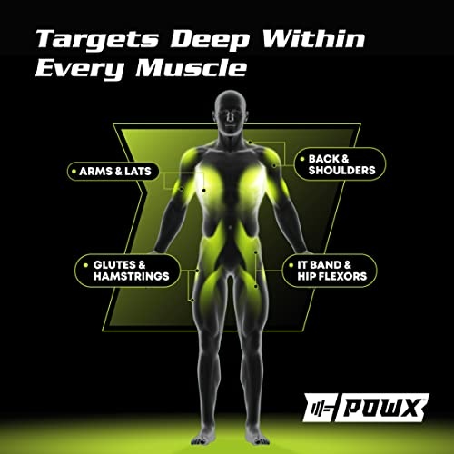 Textured Foam Rollers for Muscle Massage – High-Density Back Foam Roller for Back Pain Relief & Muscle Recovery in Legs & Arms – Hollow Foam Roller for Muscle Exercises by PowX 5.5x17.7 in. (Black) - Image 3