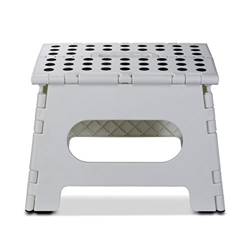 Folding Step Stool - The Lightweight Step Stool is Sturdy Enough to Support Adults and Safe Enough for Kids. Opens Easy with One Flip. Great for Kitchen, Bathroom, Bedroom, Kids or Adults. - Image 5