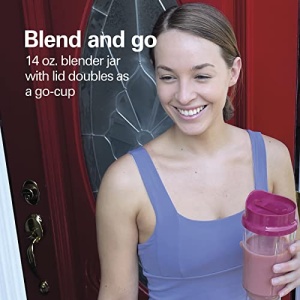 Hamilton Beach Shakes and Smoothies with BPA-Free Personal Blender, 14 oz, Raspberry - Image 8