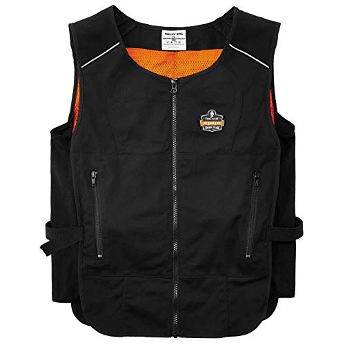 Cooling Vest with 4 Ice Packs, Lightweight, Quick Recharge Cooling, Ergodyne Chill Its 6260 Black, Small/ Medium - Image 3