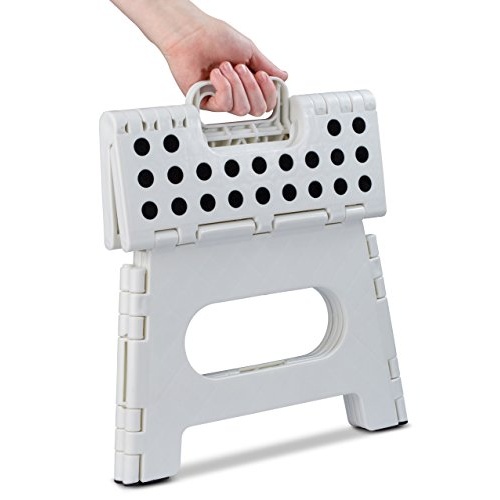Folding Step Stool - The Lightweight Step Stool is Sturdy Enough to Support Adults and Safe Enough for Kids. Opens Easy with One Flip. Great for Kitchen, Bathroom, Bedroom, Kids or Adults. - Image 3