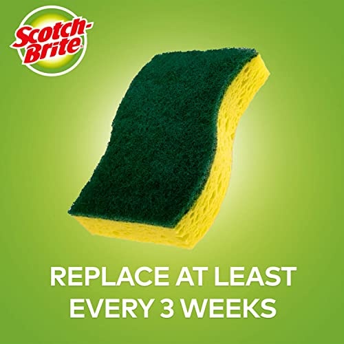 Scotch-Brite Heavy Duty Scrub Sponges, Sponges for Cleaning Kitchen and Household, Heavy Duty Sponges Safe for Non-Coated Cookware, 9 Scrubbing Sponges - Image 9