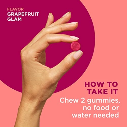 OLLY Undeniable Beauty Gummy, For Hair, Skin, Nails, Biotin, Vitamin C, Keratin, Chewable Supplement, Grapefruit, 30 Day Supply - 60 Count - Image 5