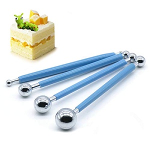 Fondant Cake Pan Flower Decorating Clay Flower Sugar Craft Ball Model DIY Tool (Small (4pcs))