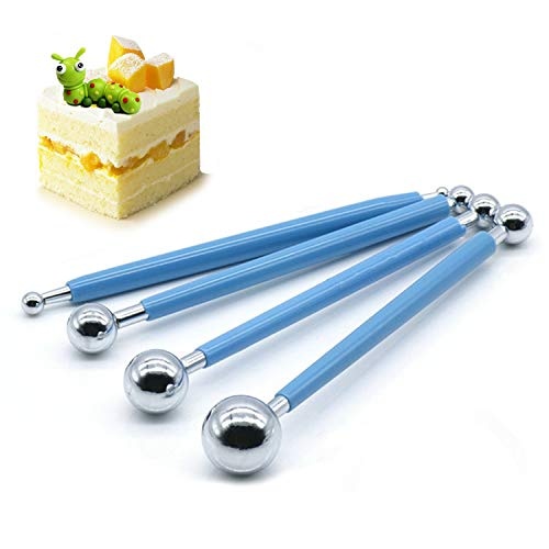 Fondant Cake Pan Flower Decorating Clay Flower Sugar Craft Ball Model DIY Tool (Small (4pcs)) - Image 1