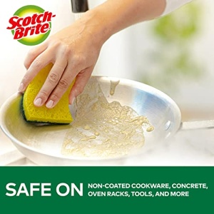 Scotch-Brite Heavy Duty Scrub Sponges, Sponges for Cleaning Kitchen and Household, Heavy Duty Sponges Safe for Non-Coated Cookware, 9 Scrubbing Sponges - Image 11