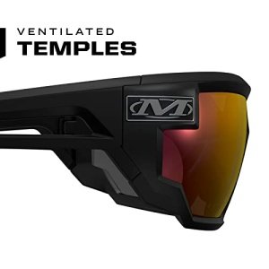 Mechanix Wear: Vision Type-X Safety Glasses with Advanced Anti Fog, Scratch Resistant, Black Frame, Protective Eyewear, Lightweight Glasses, Ventilated Temples, For Outdoor Use (Fire Mirror Lens) - Image 4