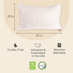Coop Home Goods Original Loft Pillow Queen Size Bed Pillows for Sleeping - Adjustable Cross Cut Memory Foam Pillows - Medium Firm Back, Stomach and Side Sleeper Pillow - CertiPUR-US/GREENGUARD Gold - Image 5
