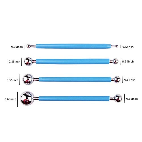 Fondant Cake Pan Flower Decorating Clay Flower Sugar Craft Ball Model DIY Tool (Small (4pcs)) - Image 4