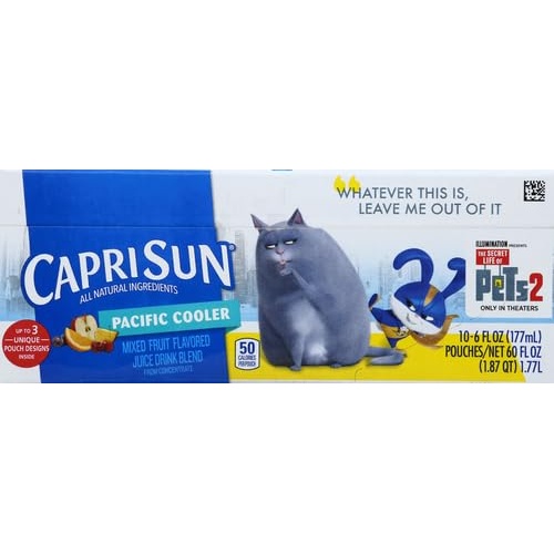 Capri Sun Pacific Cooler Mixed Fruit Naturally Flavored Kids Juice Drink Blend (10 ct Box, 6 fl oz Pouches) - Image 2