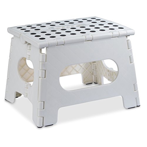 Folding Step Stool - The Lightweight Step Stool is Sturdy Enough to Support Adults and Safe Enough for Kids. Opens Easy with One Flip. Great for Kitchen, Bathroom, Bedroom, Kids or Adults. - Image 1