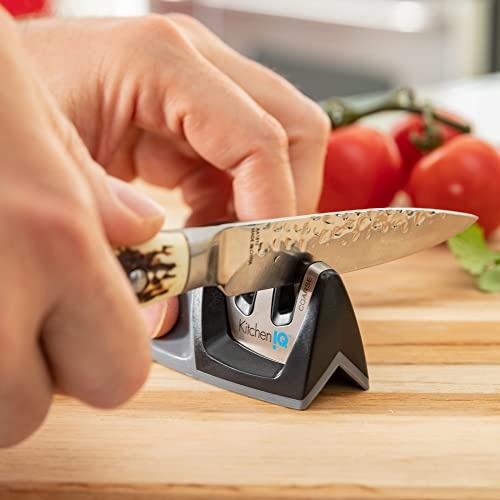 KitchenIQ 50009 Edge Grip 2-Stage Knife Sharpener, Black - Image 3