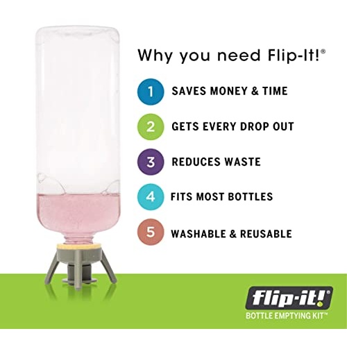 Flip-It! Bottle Emptying Kit (2 Pack, Pastel Color Edition) - Image 2