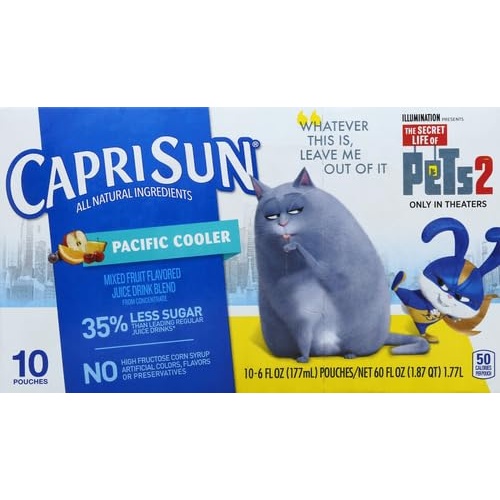 Capri Sun Pacific Cooler Mixed Fruit Naturally Flavored Kids Juice Drink Blend (10 ct Box, 6 fl oz Pouches) - Image 19