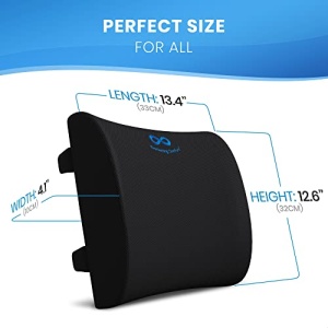 Everlasting Comfort Lumbar Support Pillow for Office Chair, Car, Desk - Back Pain, Posture Cushion - Image 2