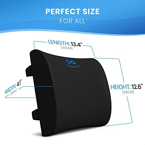 Everlasting Comfort Lumbar Support Pillow for Office Chair, Car, Desk - Back Pain, Posture Cushion - Image 2