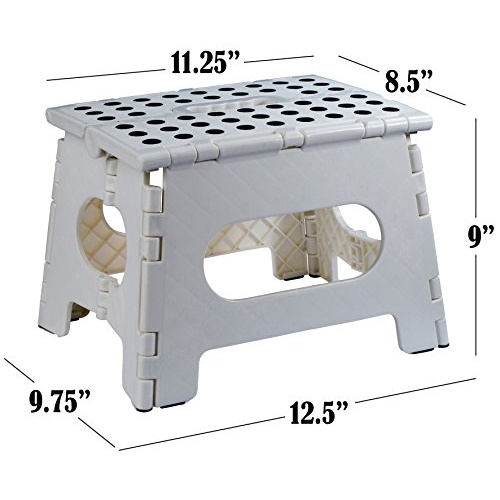 Folding Step Stool - The Lightweight Step Stool is Sturdy Enough to Support Adults and Safe Enough for Kids. Opens Easy with One Flip. Great for Kitchen, Bathroom, Bedroom, Kids or Adults. - Image 6